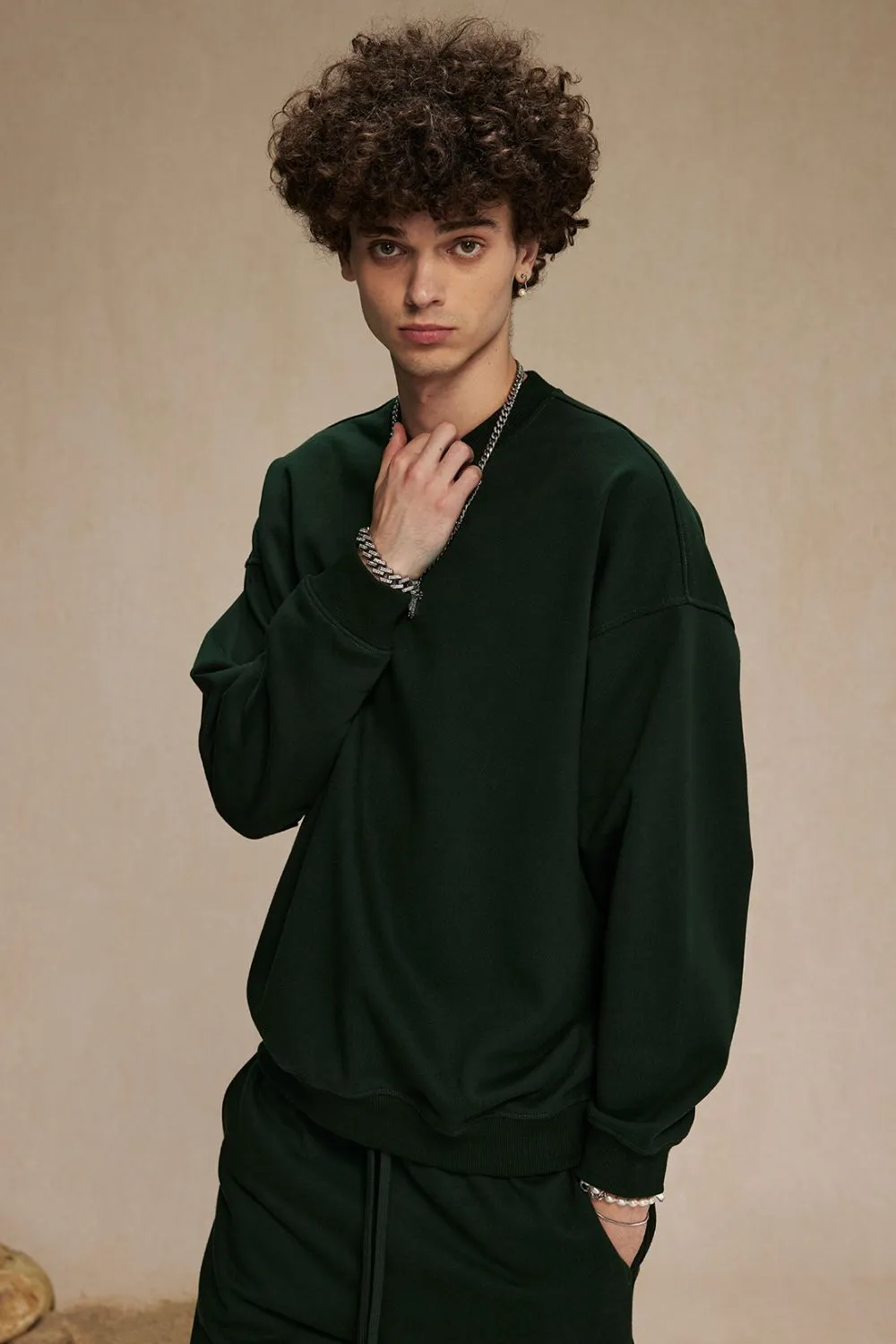 Men's Round Neck Long Sleeve Sweatshirt, image 18
