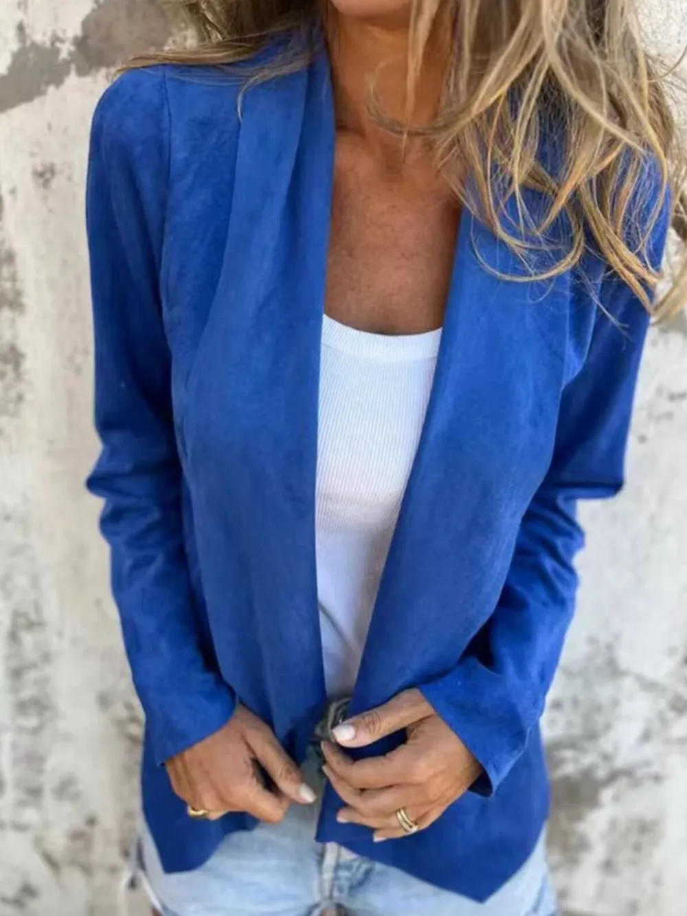 Full Size Open Front Casual Cardigan Plus Size, image 10