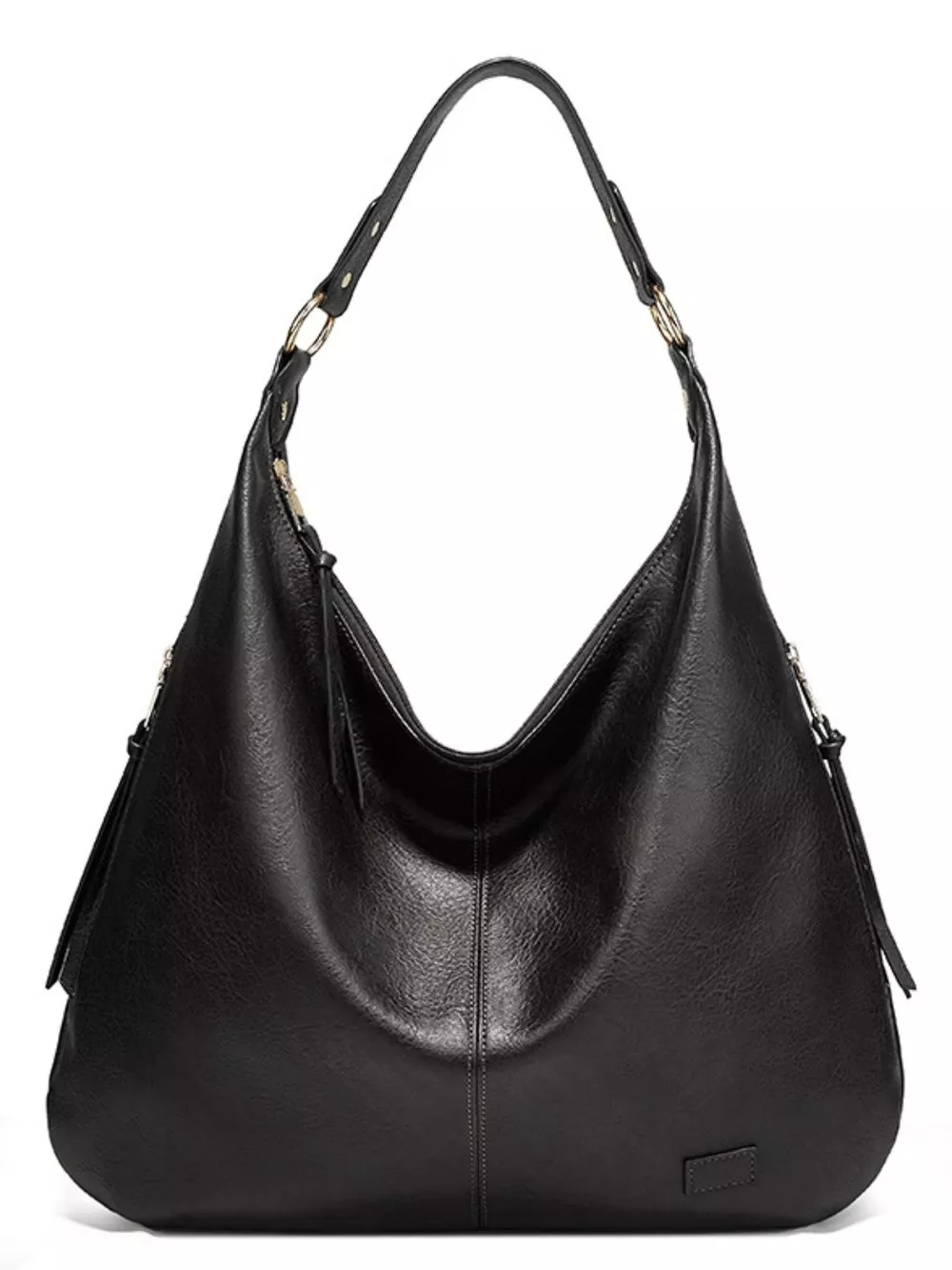 Leather Slouchy Shoulder Bag, image 2