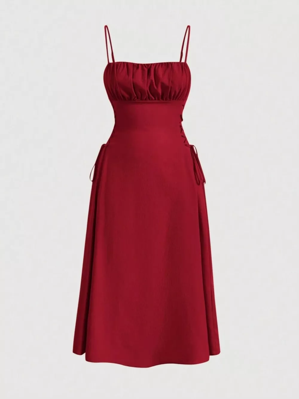 Lace-Up Side A-Line Cami Dress, image 15