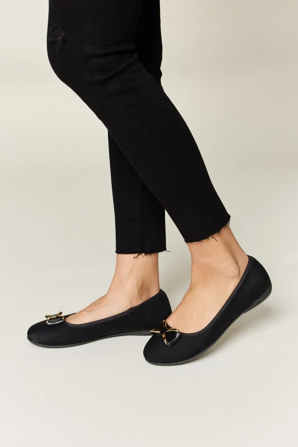 Metal Buckle Flat Loafers, image 3