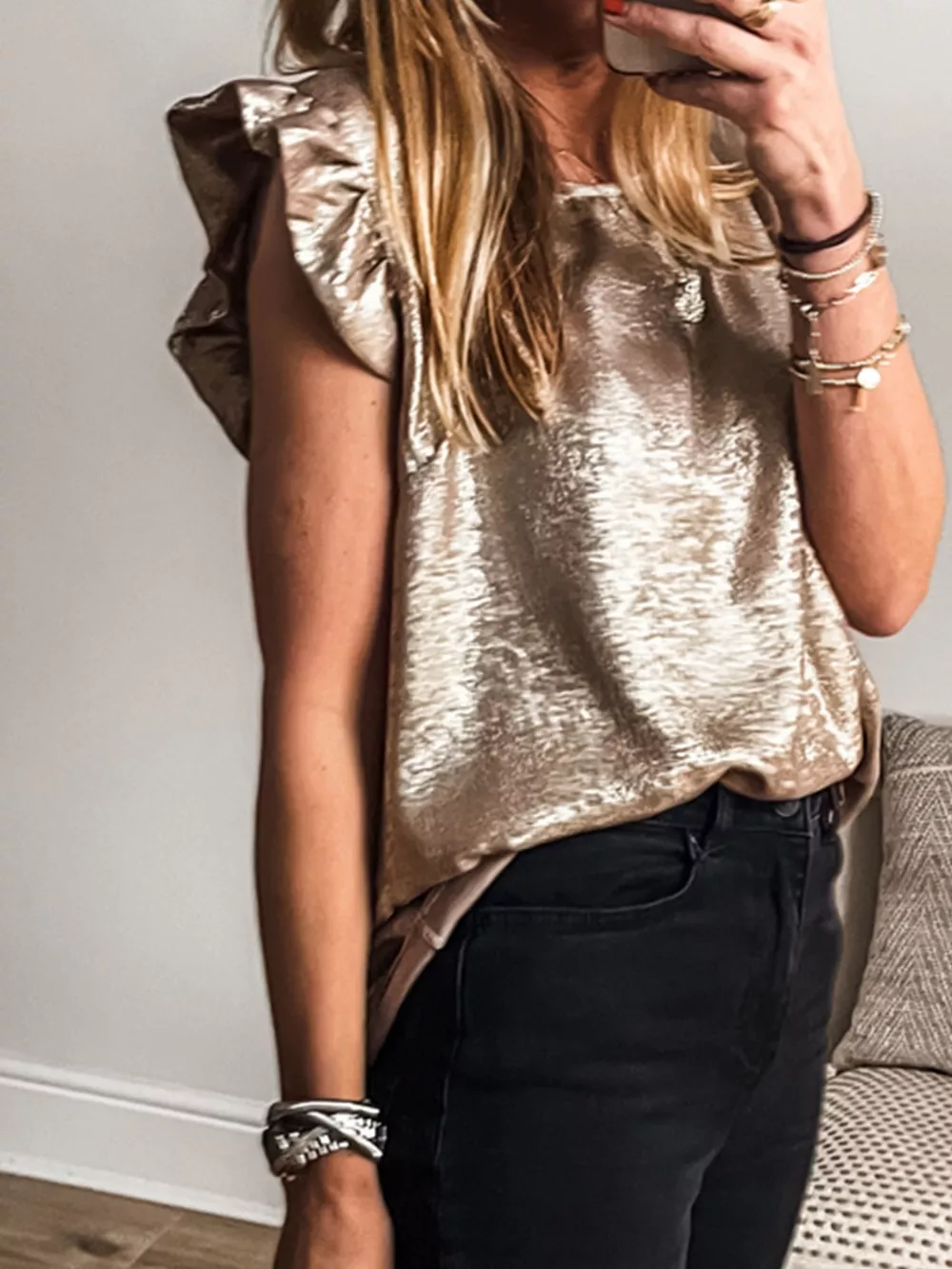 Ruffled Round Neck Tank, image 8