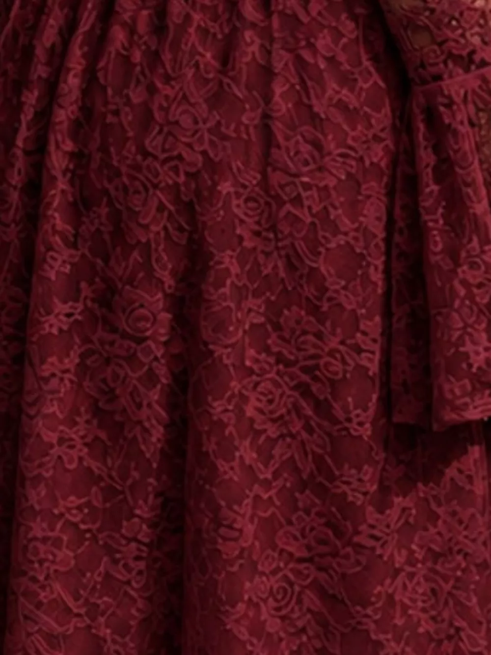 V-Neck Lace Flare Sleeve Maxi Dress, image 11
