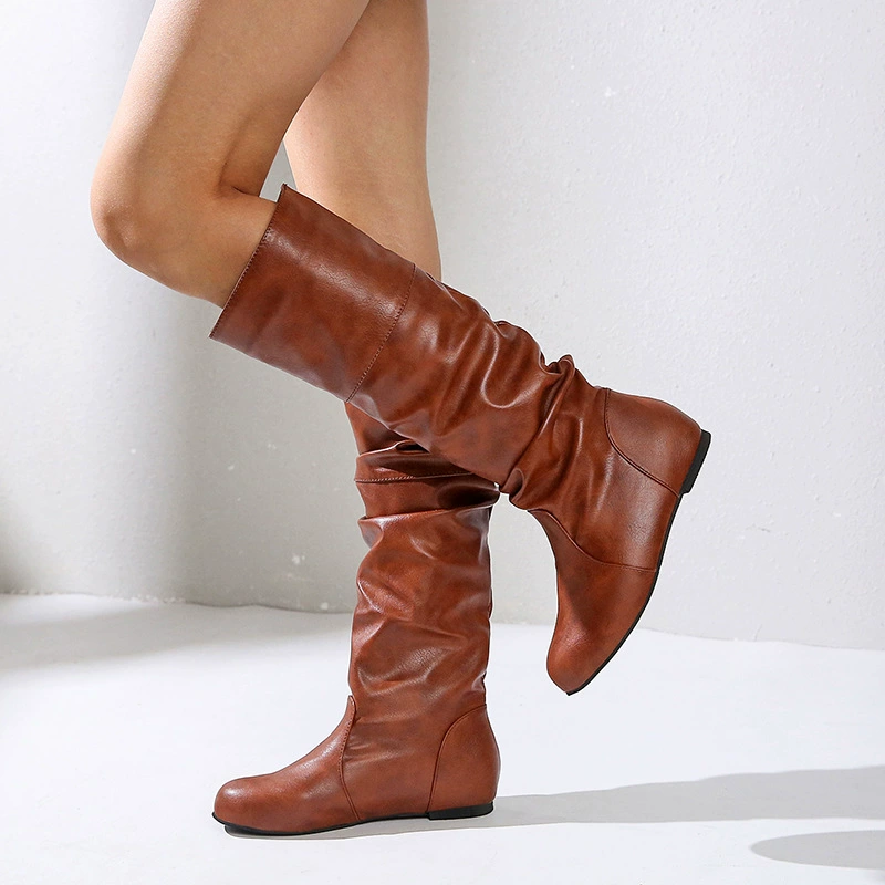 Round Toe Slouch Boots, image 6