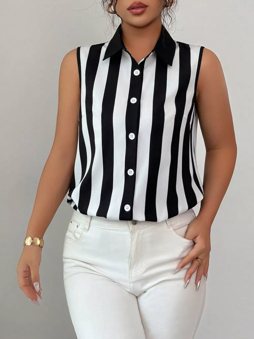 Button Up Sleeveless Shirt, image 10