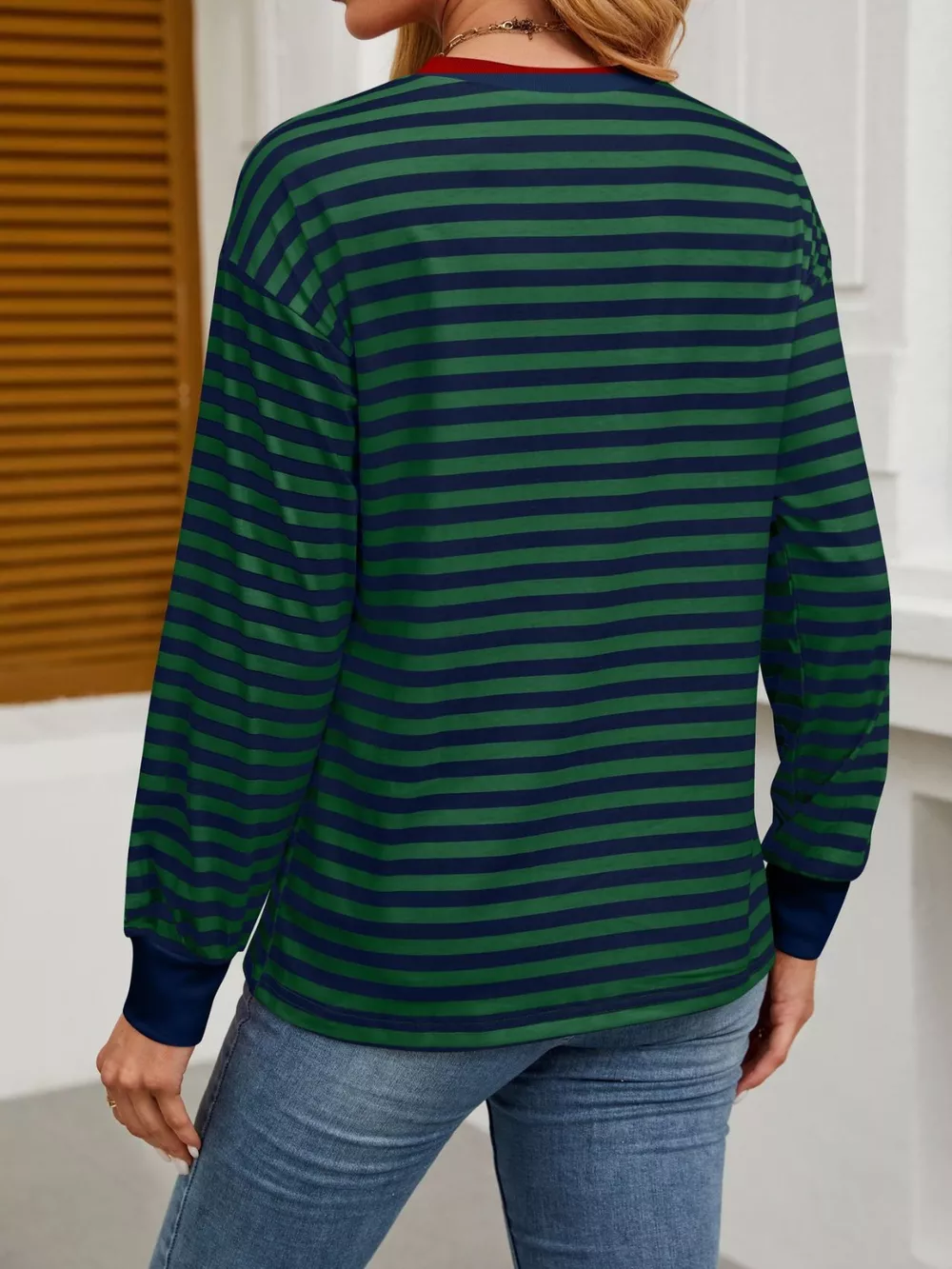 Striped Long Sleeve Casual T-Shirt, image 15