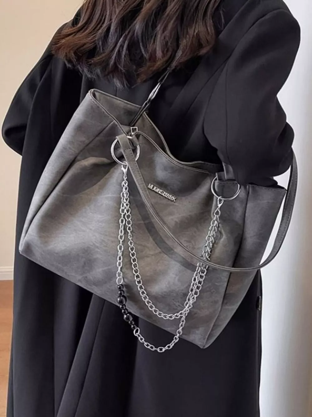 Chain Decor Shoulder Bag, image 3