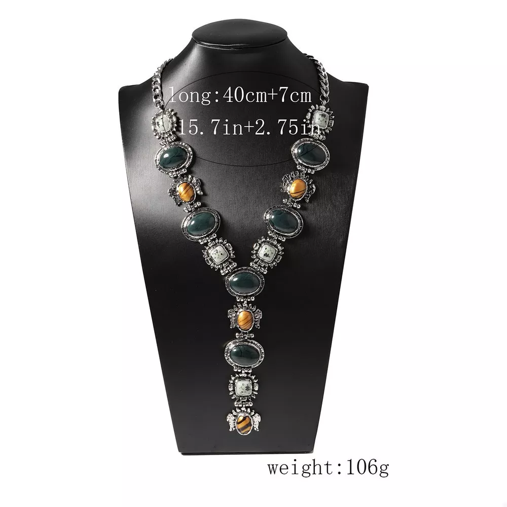 Resin Zinc Alloy Y-Shape Necklace, image 5