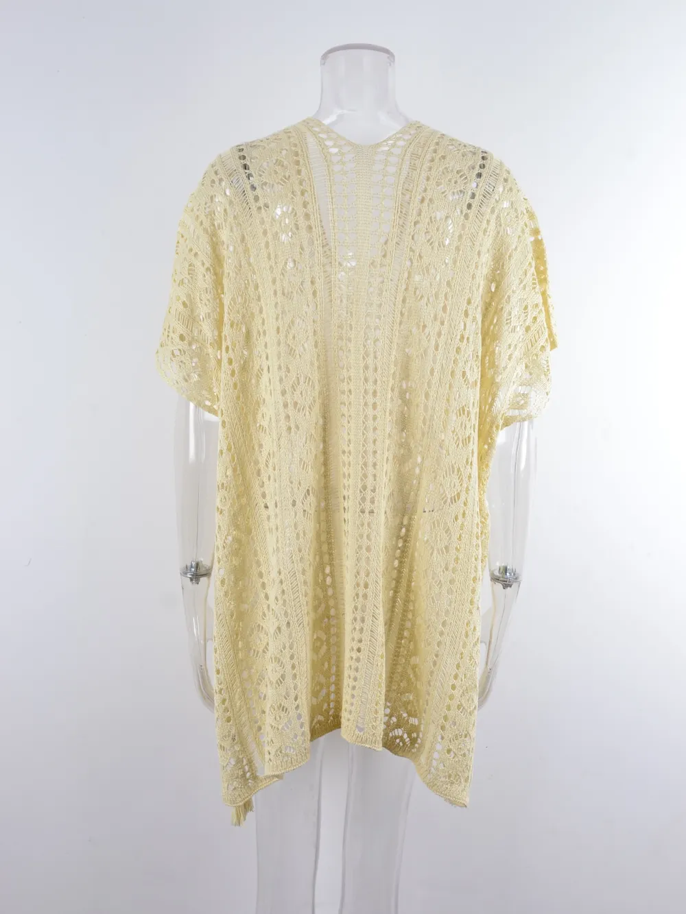 Cutout V-Neck Cover-Up with Tassel, image 17