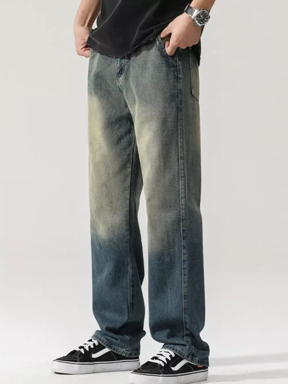 Men's Wide Leg Jeans, image 4