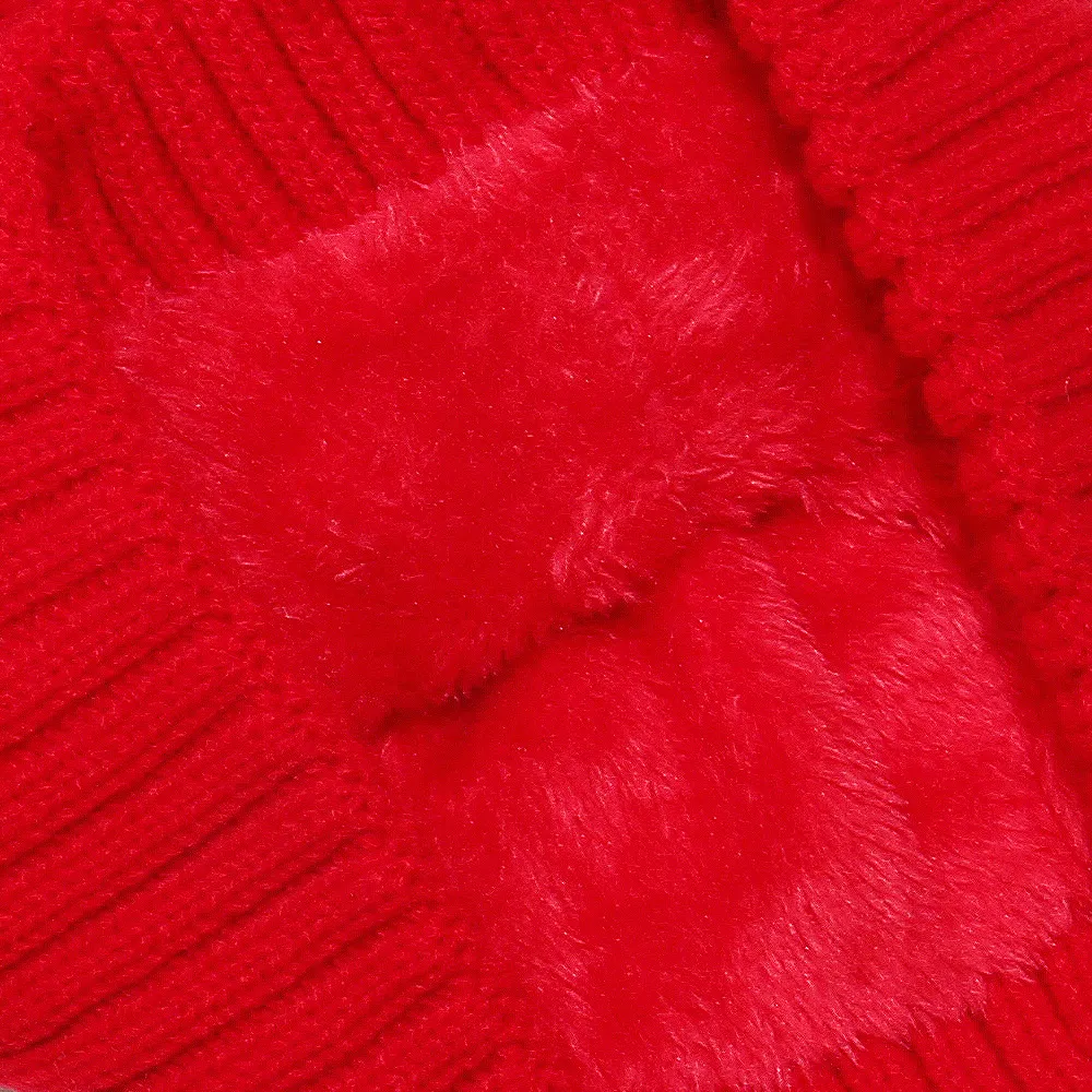 Cable Knit Winter Hat with Pompom, image 4