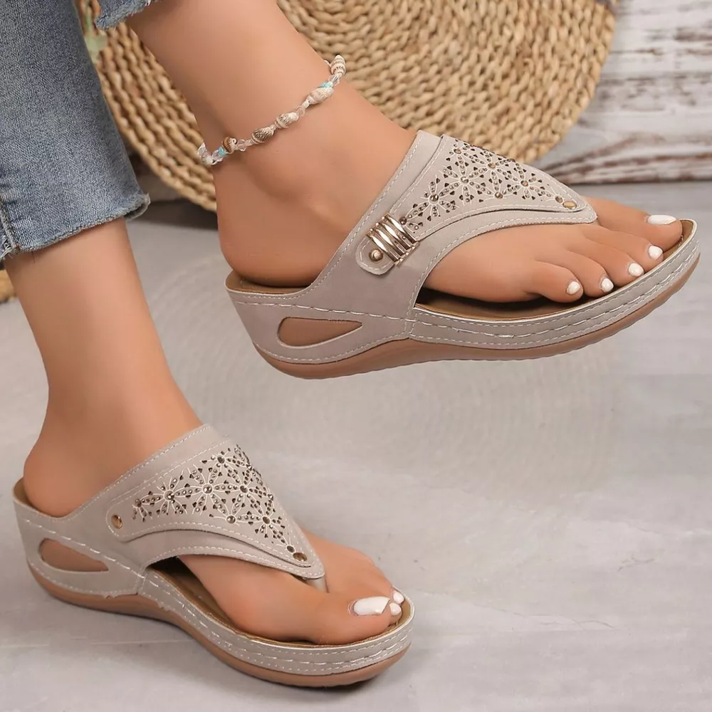 Toe Post Wedge Sandals, image 10