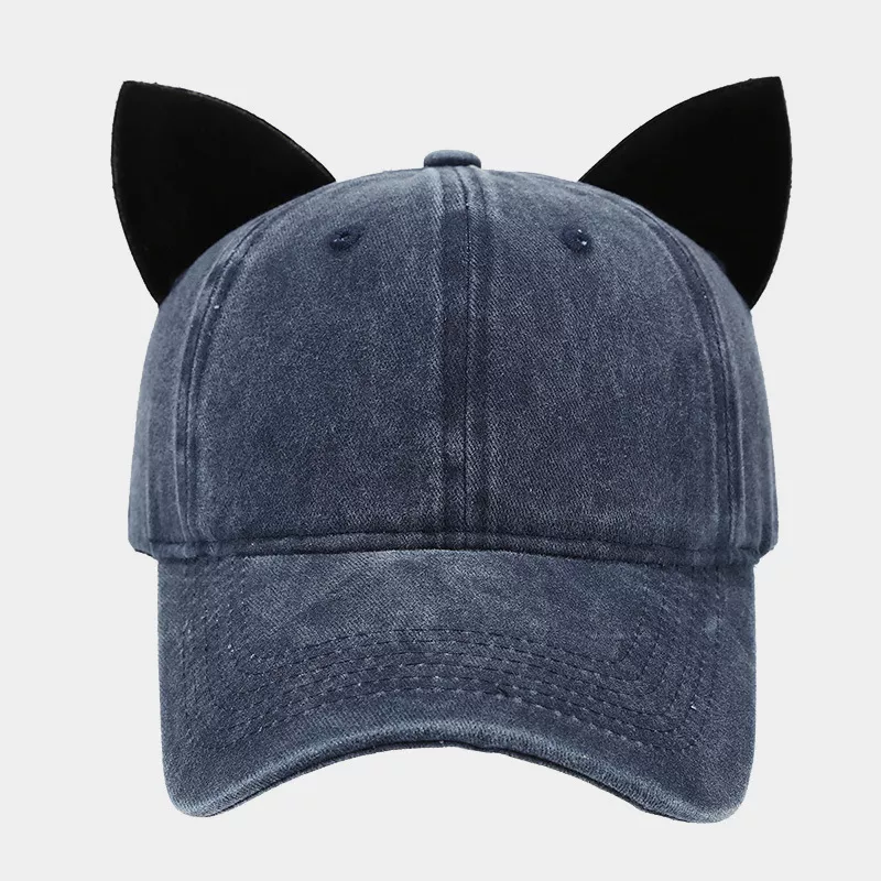 Washed Cat Ear Baseball Cap, image 4
