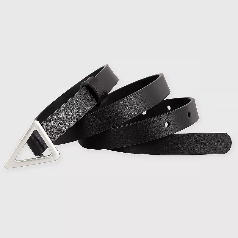 Triangle Buckle Skinny Belt