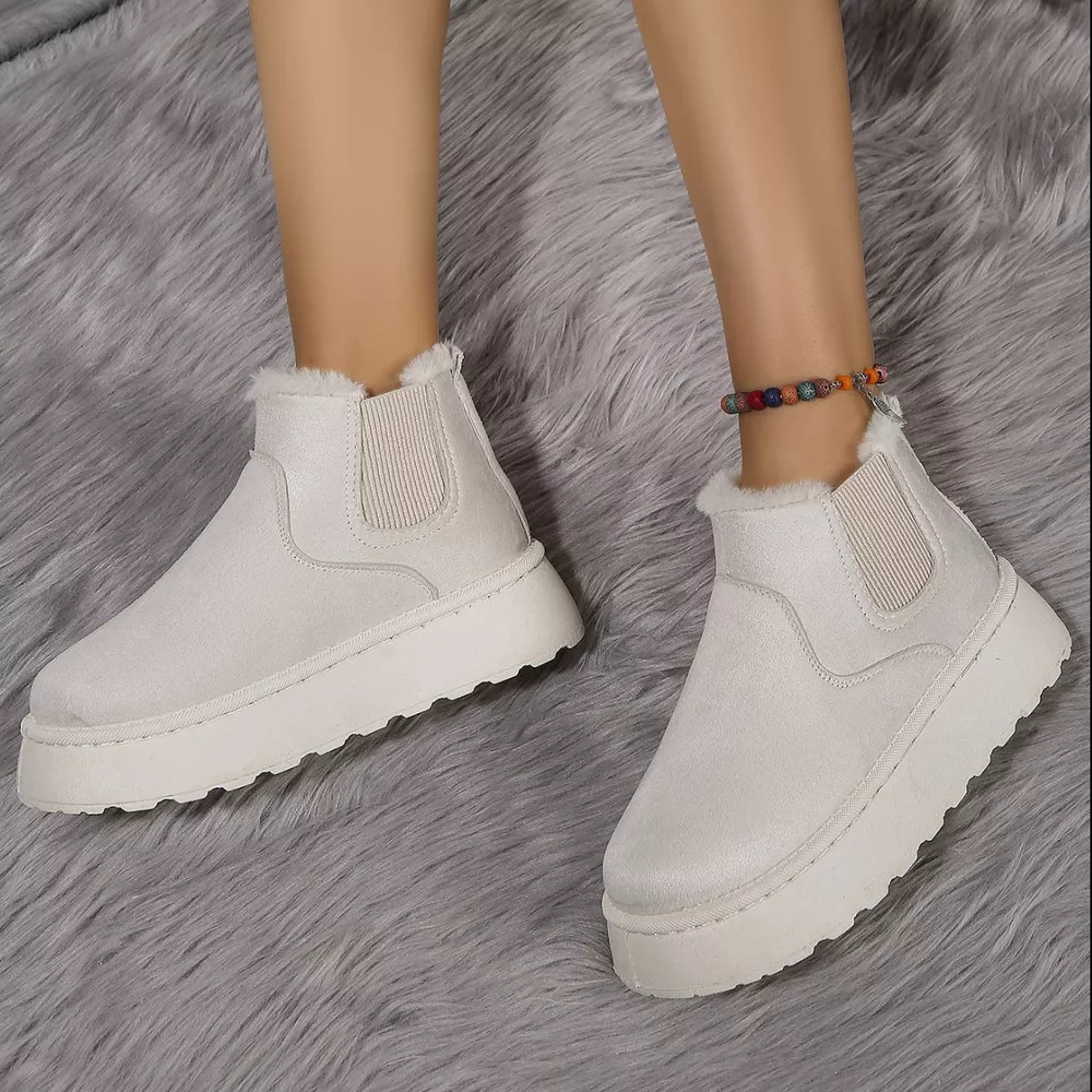 Round Toe Platform Ankle Boots, image 4