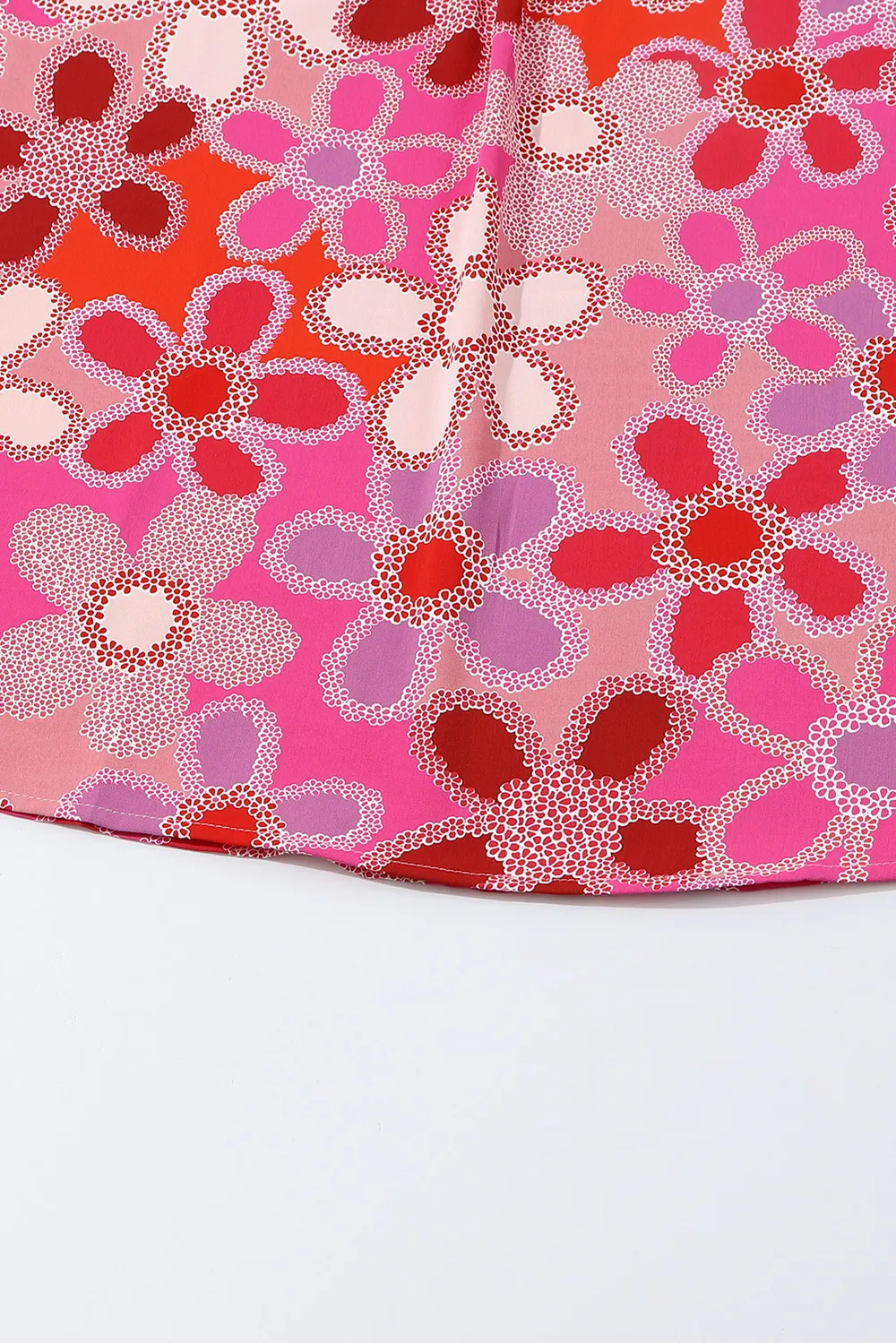 Embroidered Detail Floral Ruffle Cap Sleeve Blouse, image 7