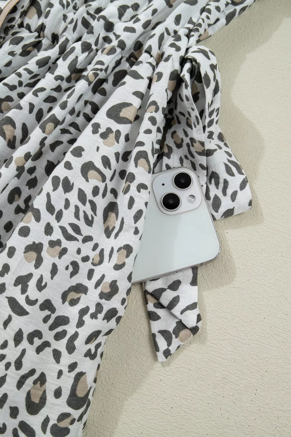 Leopard Print Button-Down Midi Dress, image 11