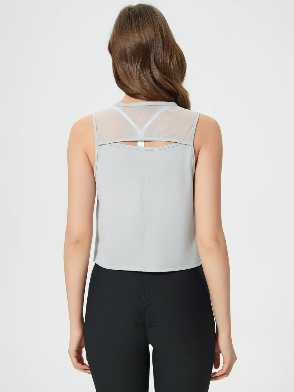 Round Neck Cropped Active Tank, image 14