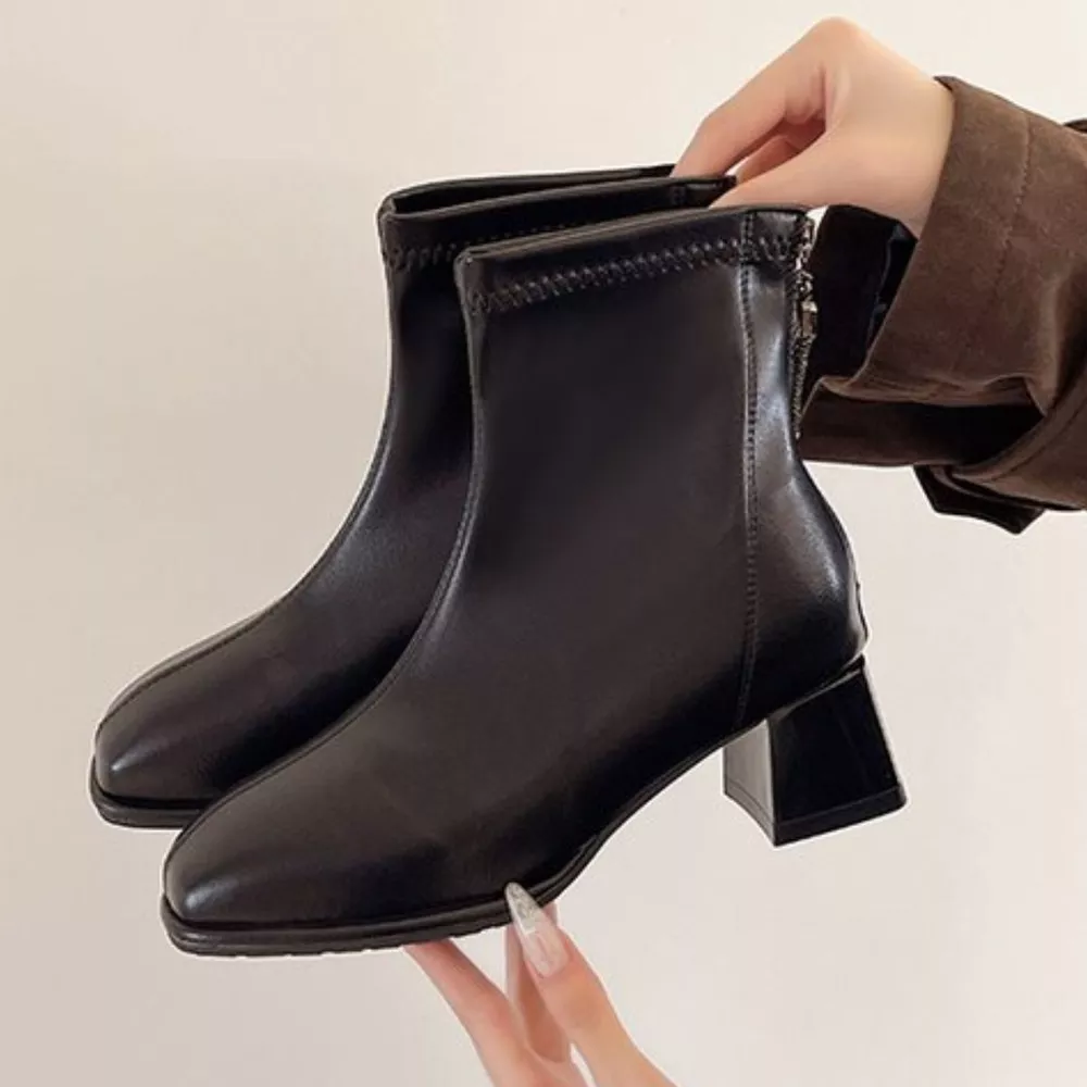 Square Toe Block Heels Boots, image 10