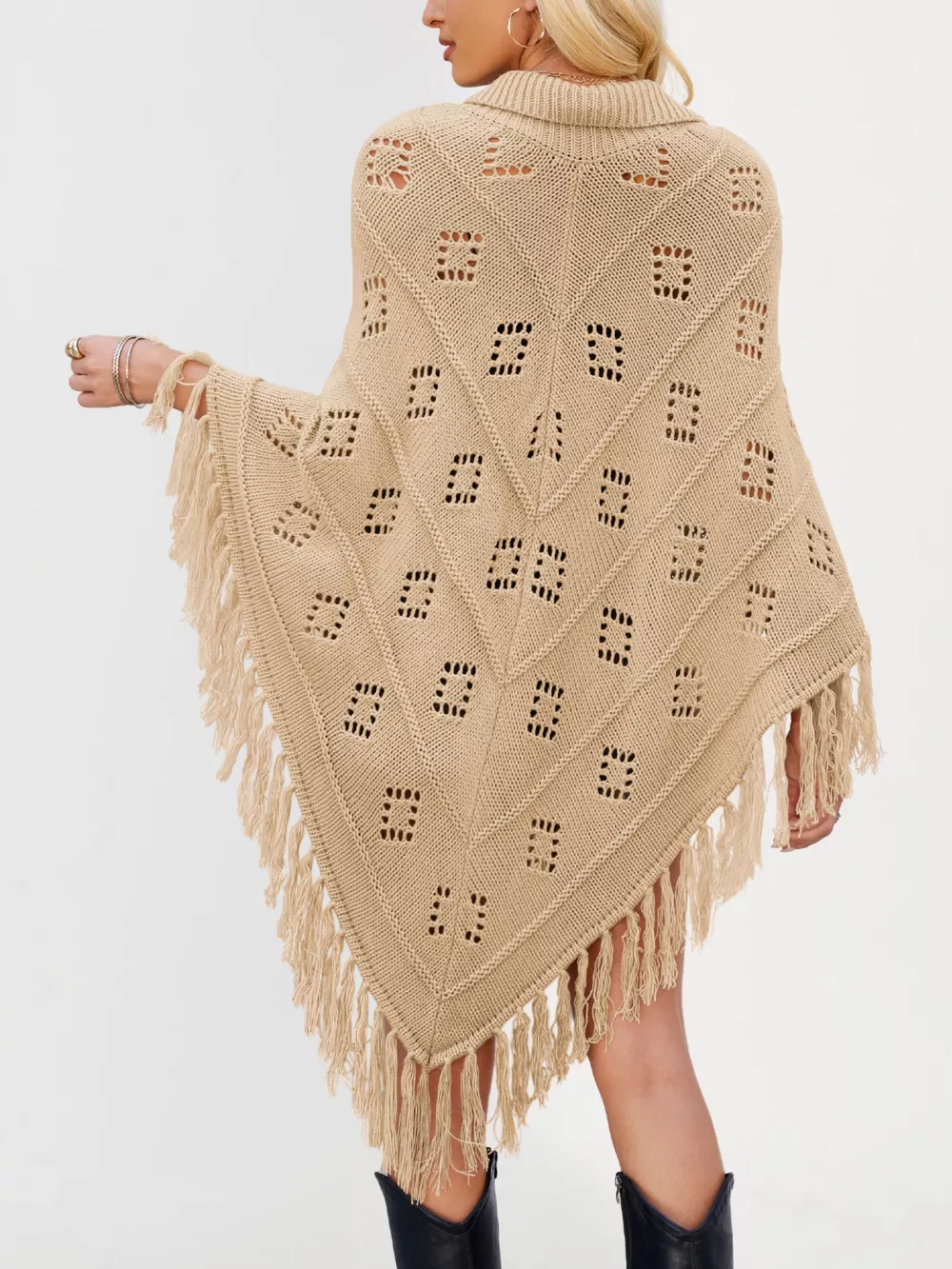 Fringe Openwork Knit Cover Up, image 10