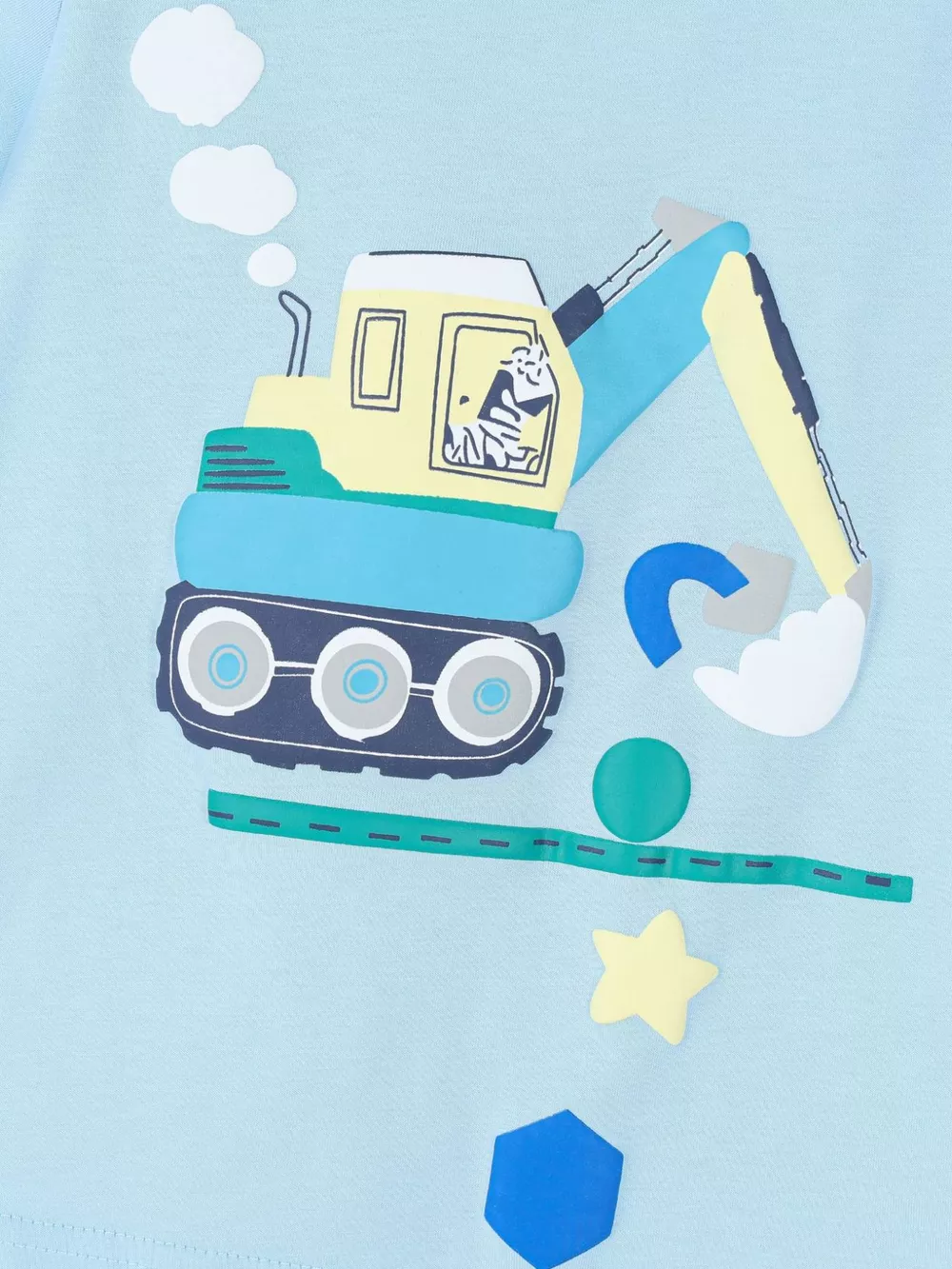 Children's Excavator Print T-shirt and Shorts Set, image 4