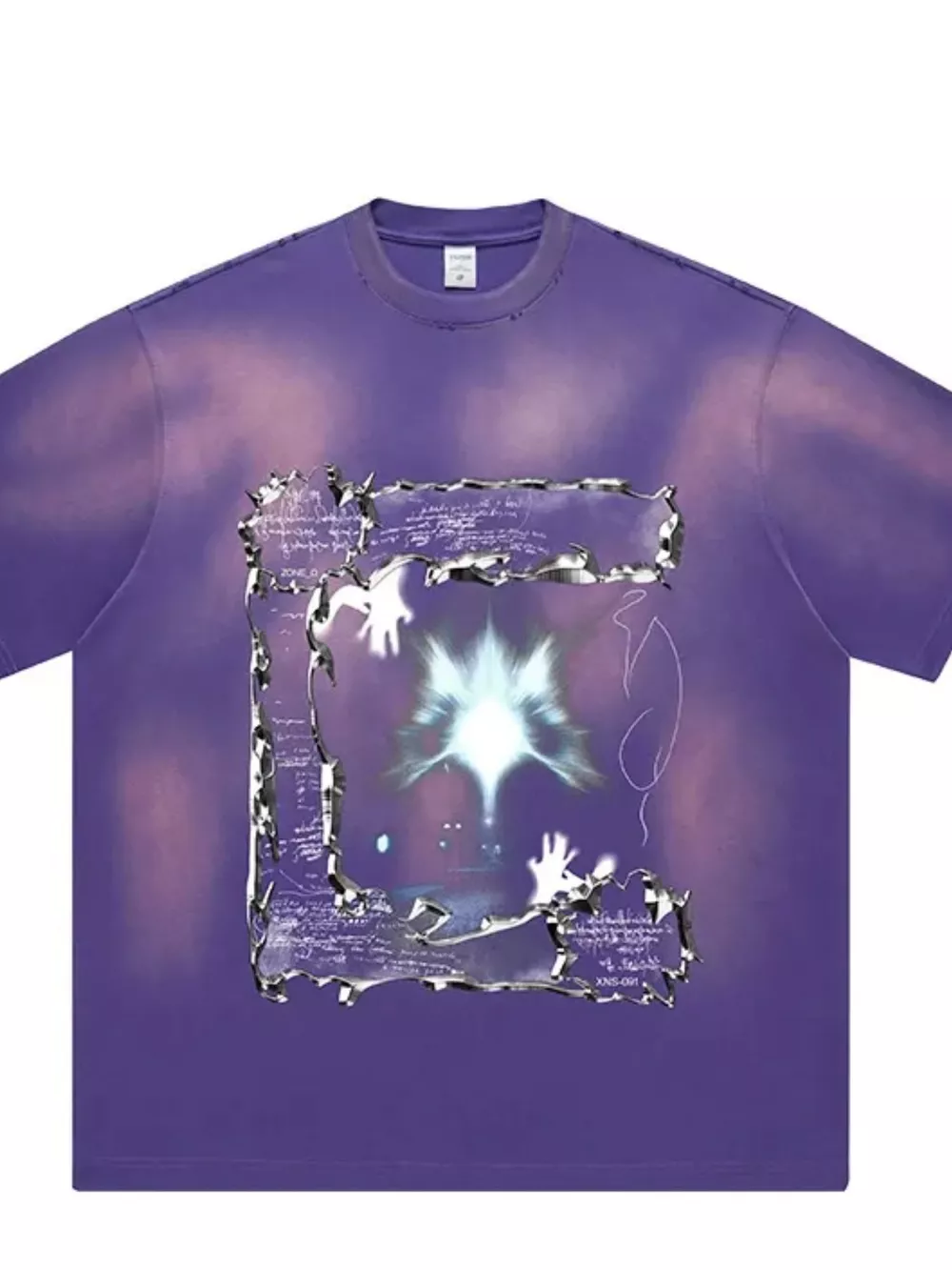 Men's Graphic Round Neck Vintage Wash T-Shirt, image 2