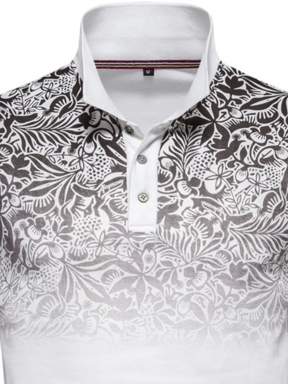 Men's Printed Collared Neck Short Sleeve Polo, image 5