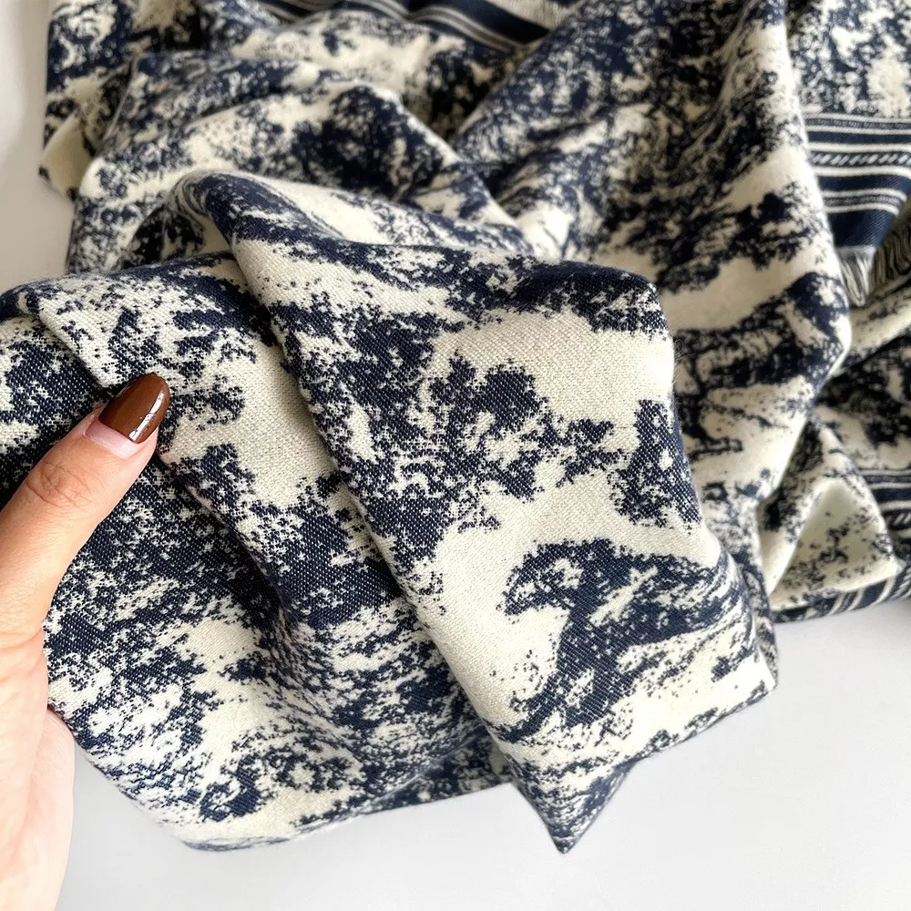 Printed Raw Hem Scarf, image 3