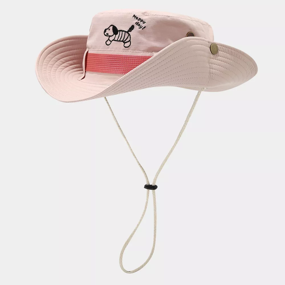 Cartoon Embroidered Sun Protection Bucket Hat, image 4