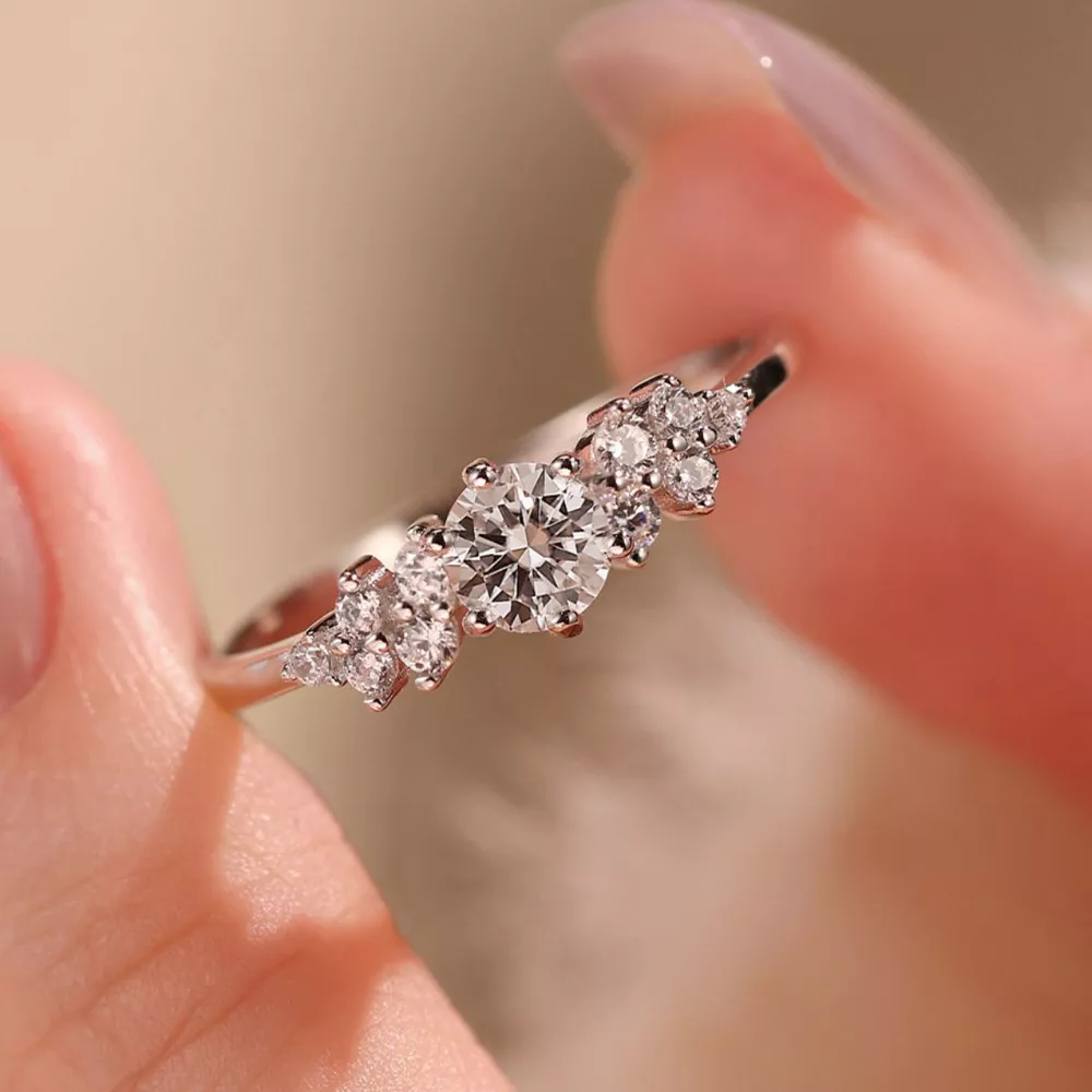 2 Carat Moissanite 925 Sterling Silver Ring, image 6