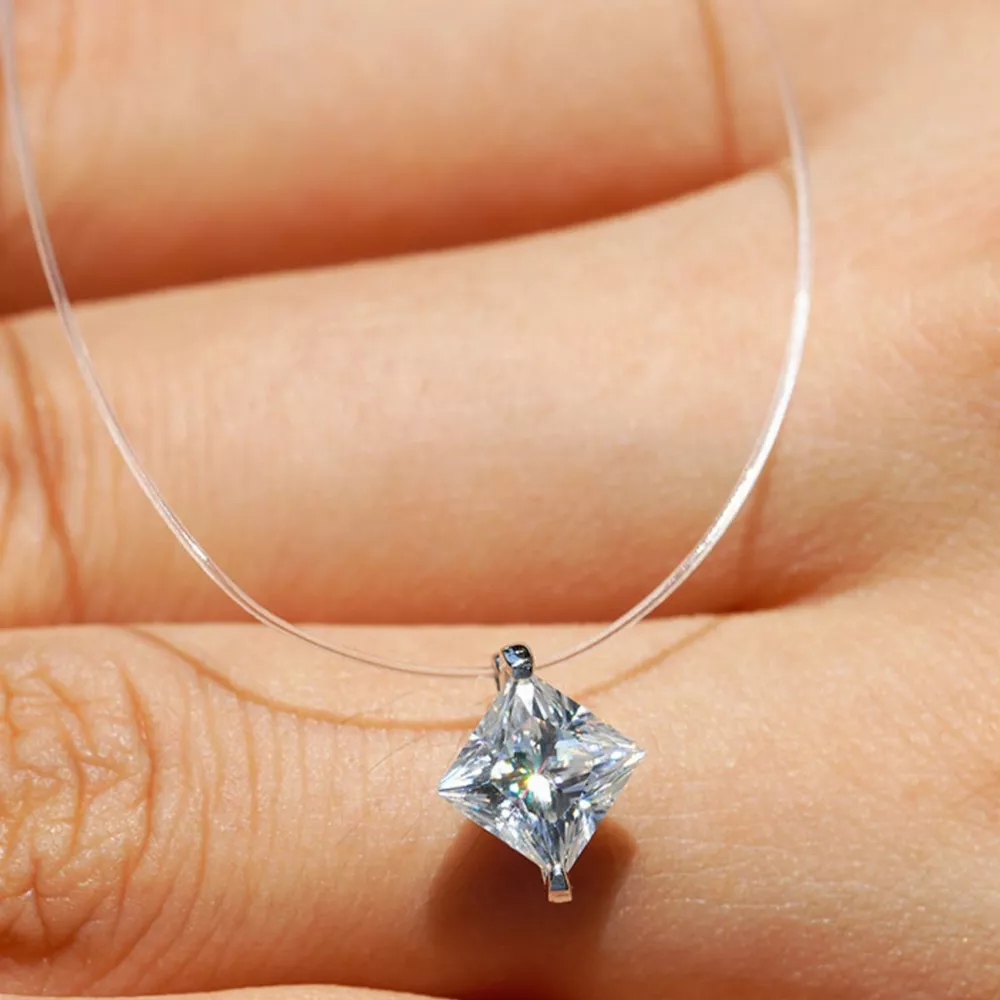 1 Carat Moissanite 925 Sterling Silver Pendant Necklace, image 2
