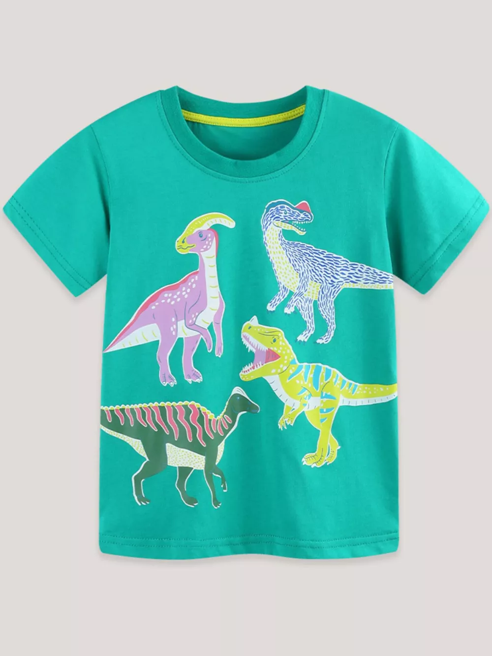Children's Dinosaur Print Crew Neck Short Sleeve T-Shirt, image 2