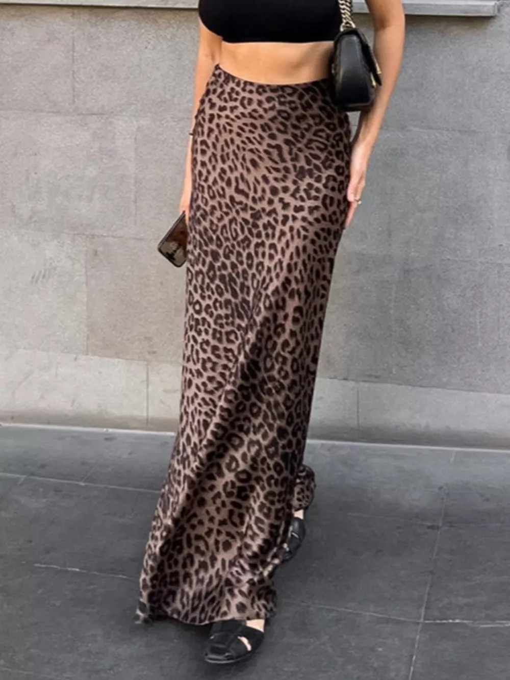 Leopard Print Maxi Skirt, image 3