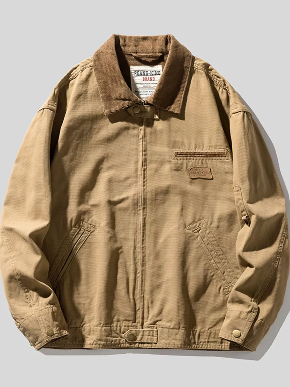 Men's Full Size Zip UP Long Sleeve Jacket Plus Size, image 9