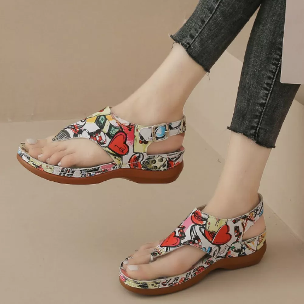 Toe Post Wedge Sandals, image 6