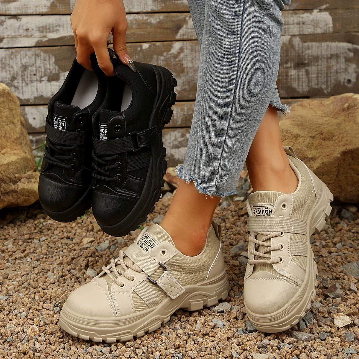 Lace Up Platform Casual Sneakers, image 2