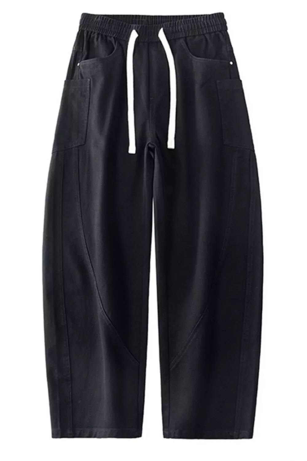 Men's Plus Size Loose Fit Drawstring Waist Jeans, image 9
