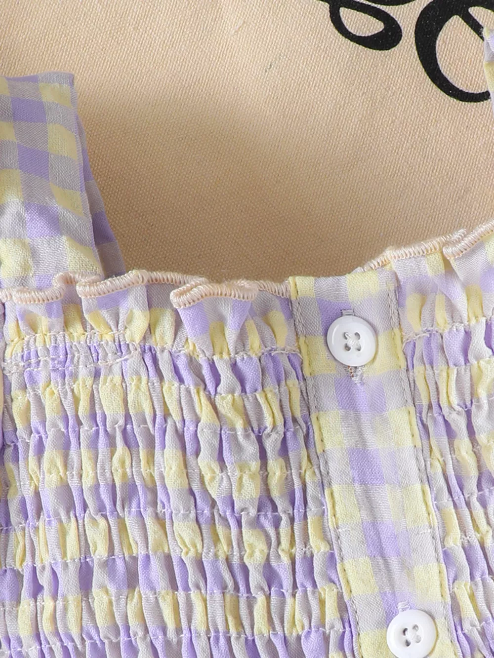 Children's Gingham Smocked Top and Bow Pants Set, image 6