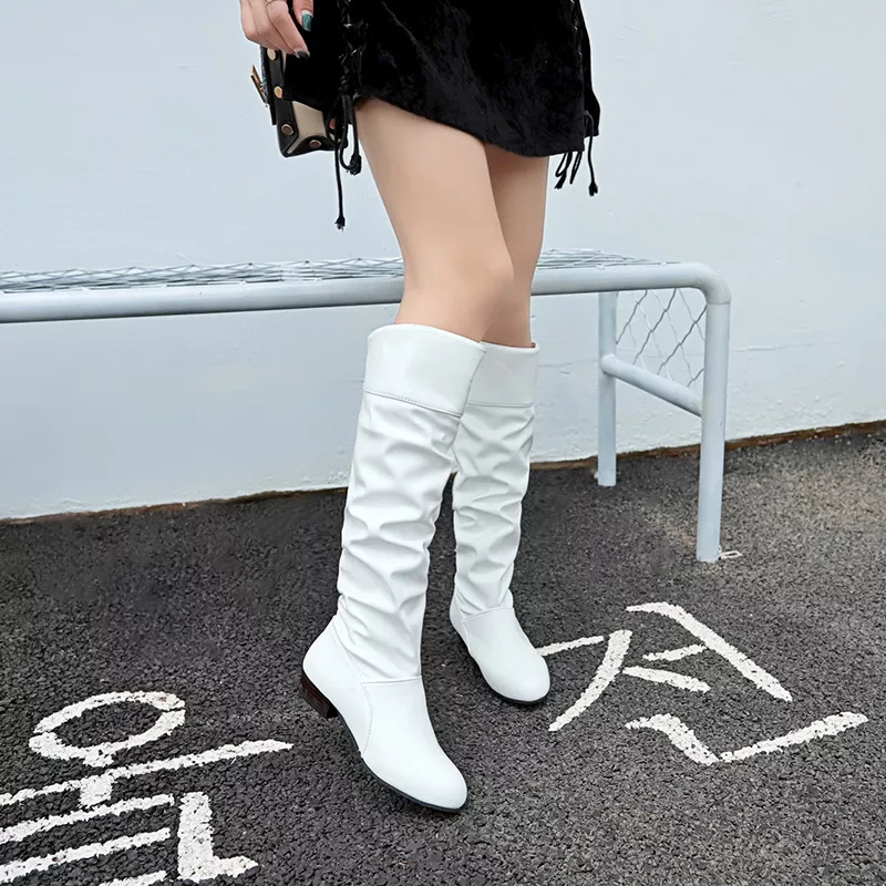 Slouch Block Heel Boots, image 9