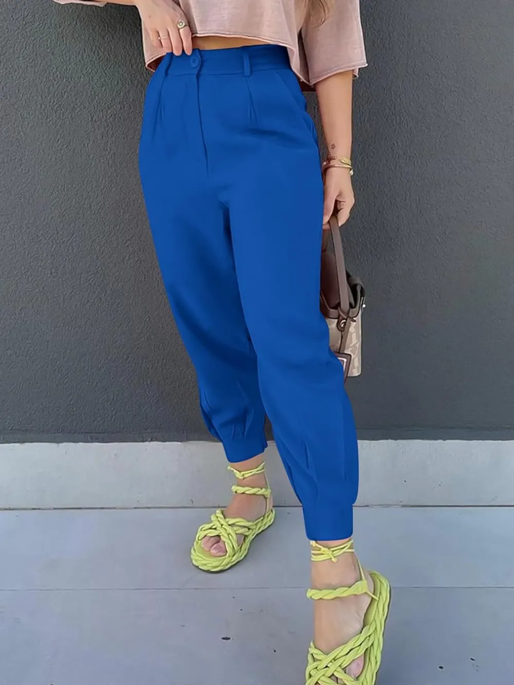 High Waist Cropped Pants, image 8