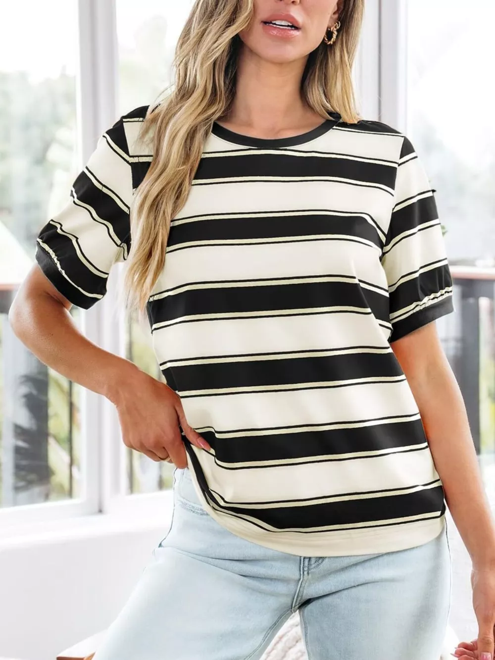 Striped Crew Neck T-Shirt, image 8