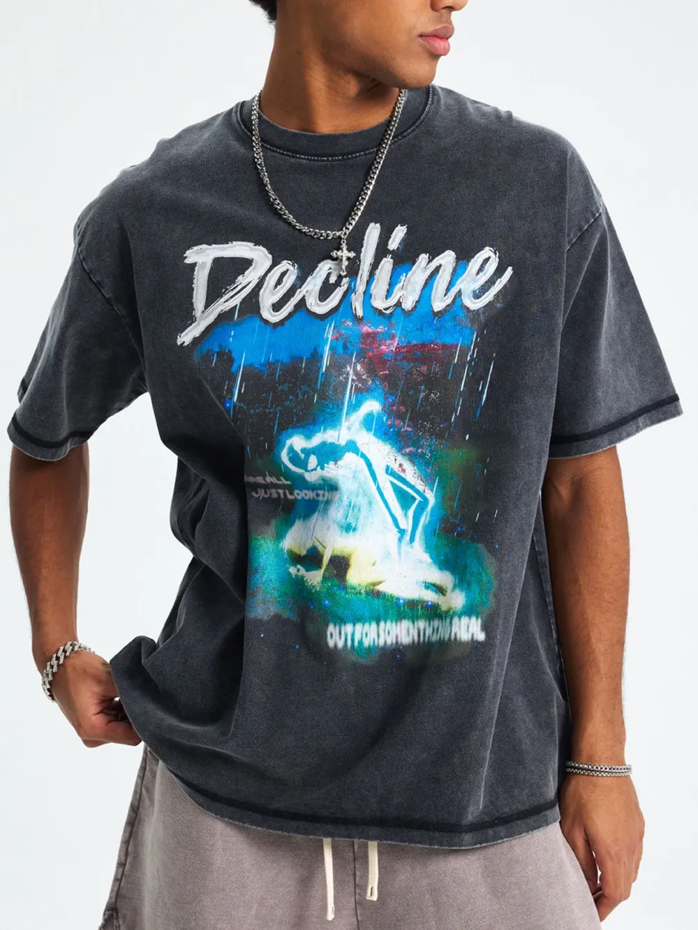 Men's Graphic Round Neck Short Sleeve T-Shirt, image 3