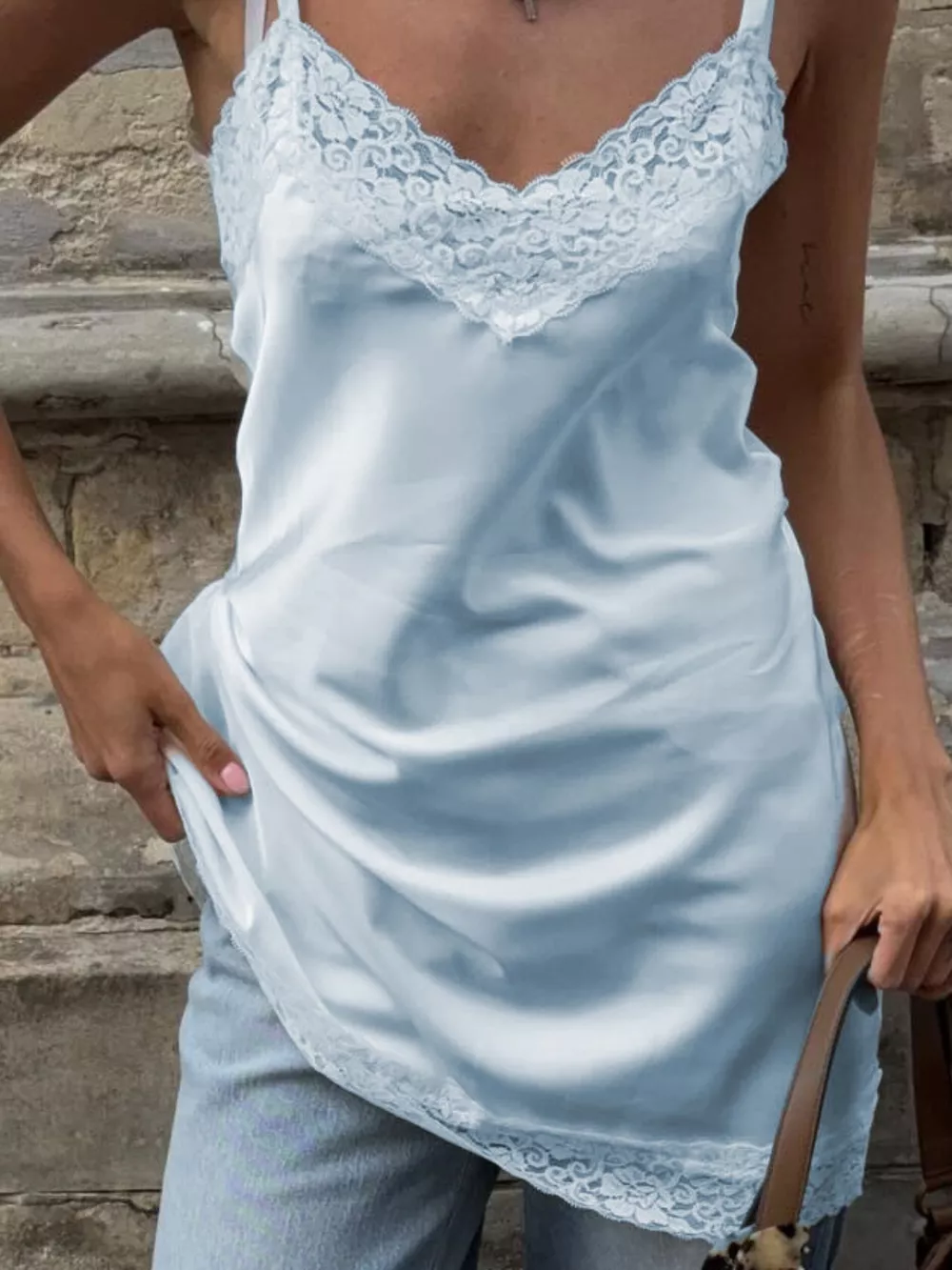 Lace Detail V-Neck Cami, image 9
