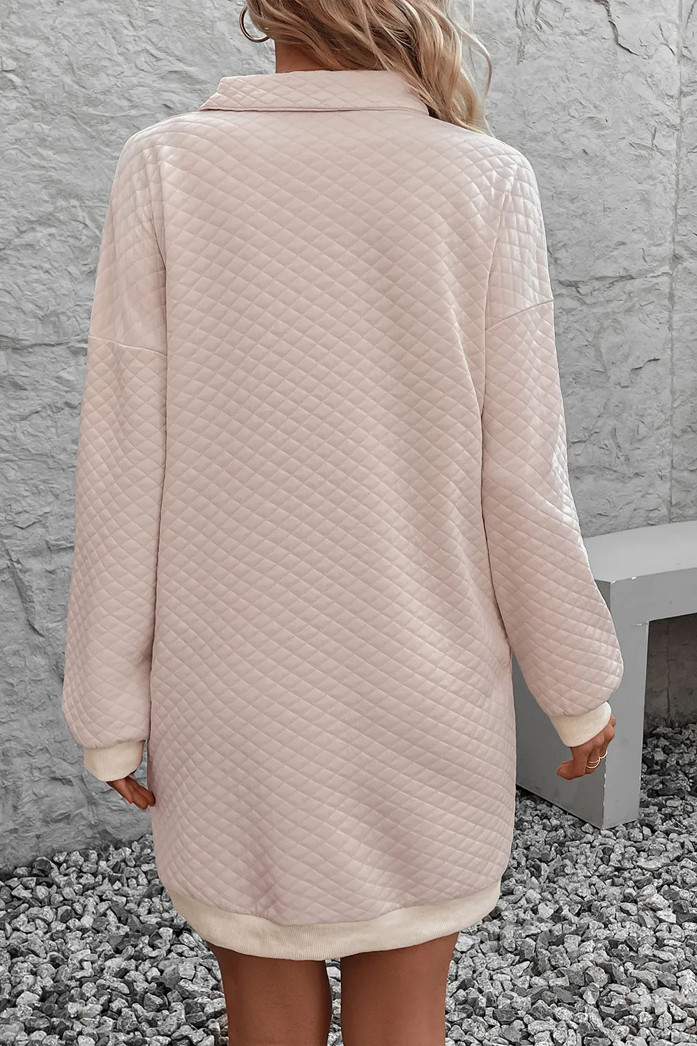 Johnny Collar Dropped Shoulder Dress, image 2