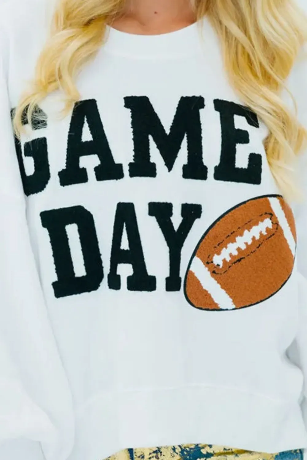 GAME DAY Round Neck Long Sleeve Sweatshirt, image 5