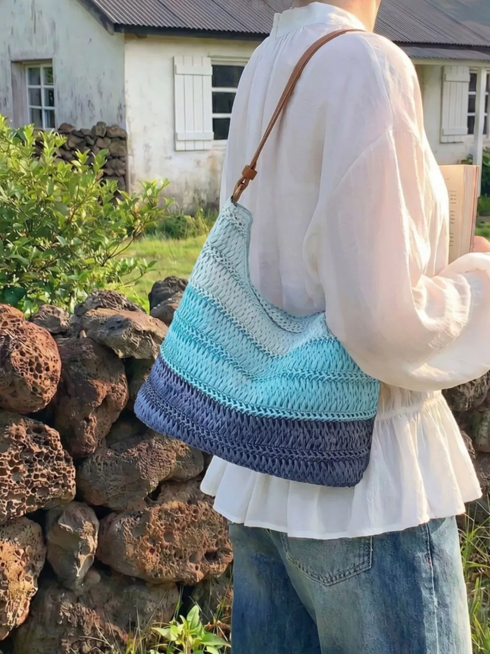 Straw Woven Shoulder Bag, image 10