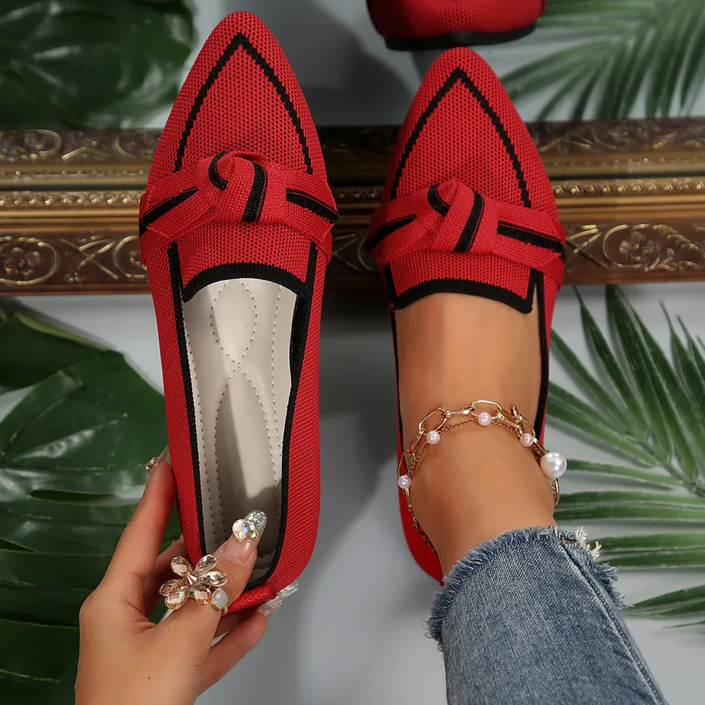 Point Toe Mesh Flat Slip-Ons, image 8