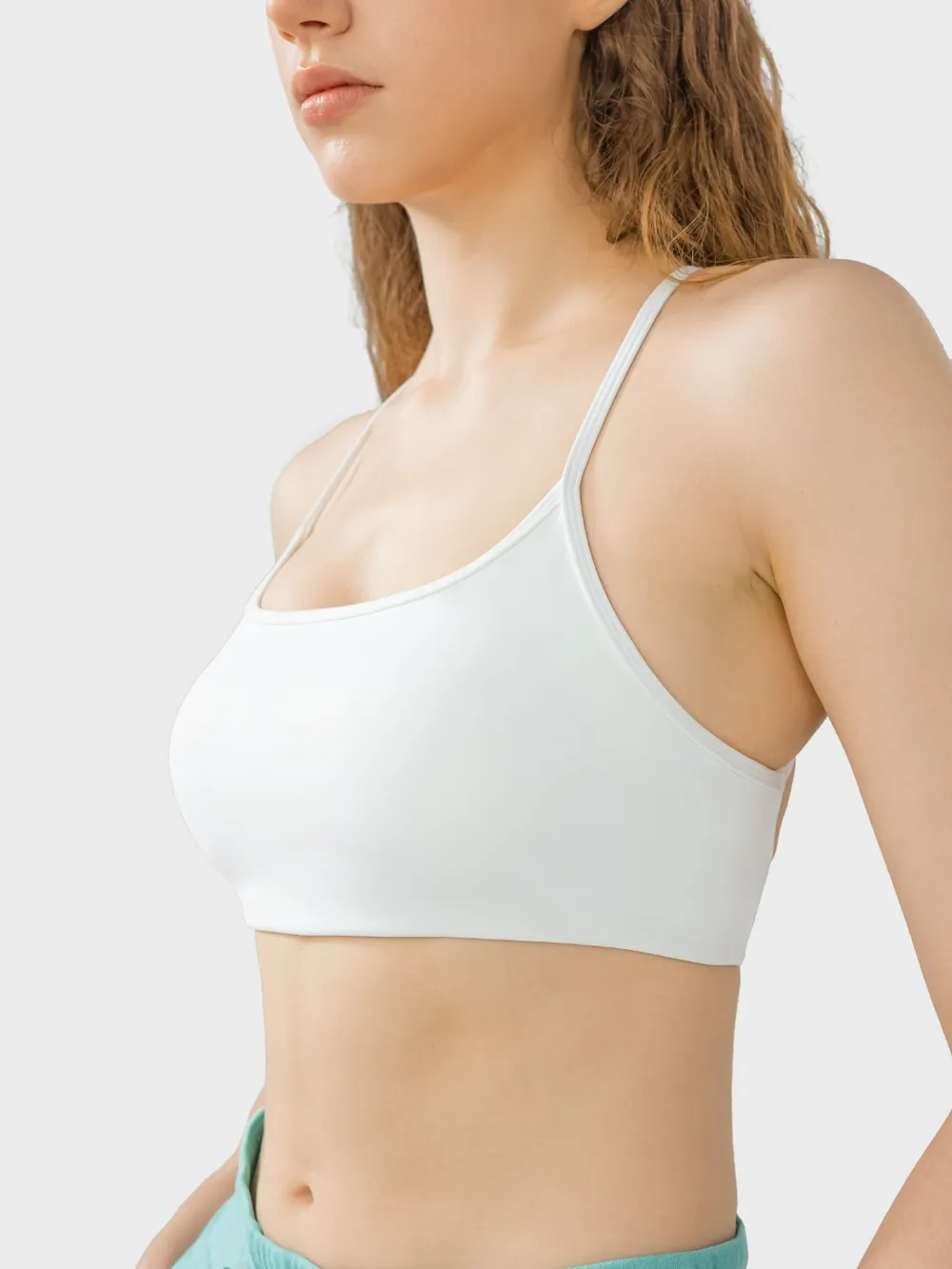 Crisscross Back Scoop Neck Active Cami with Detachable Chest Pads, image 16