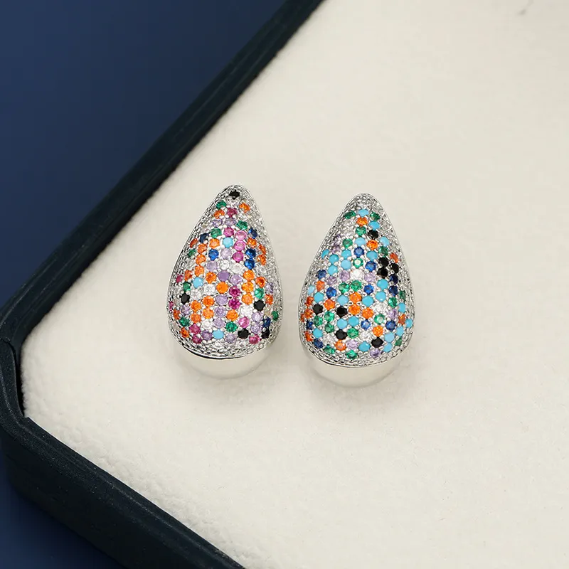 18K Gold-Plated Zircon Teardrop Earring, image 9