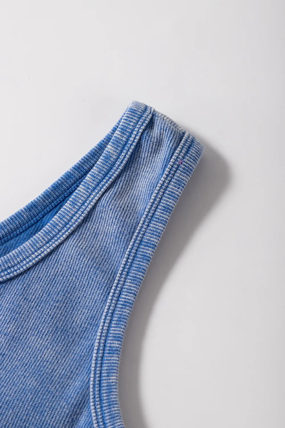 Mineral Wash Ribbed Notch Neck Tank, image 4